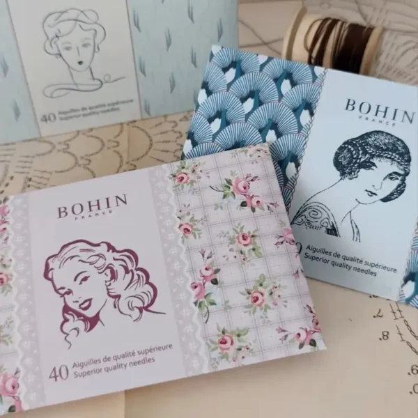 libro de agujas Bohin, edición vintage ,tres modelos