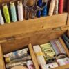 Costurero de colección en madera y materiales únicos