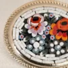 Broche vintage de micromosaico de murano italiano