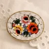 broche vintage de micromosaico de vidrio de Murano